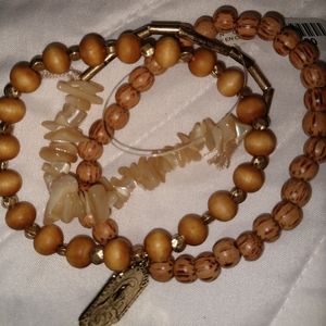 Free People Mantra Beaded Anklet Set